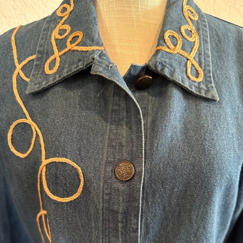 Vintage TANTRUMS Cowgirl Up Denim Jacket - M - Picture 7 of 13